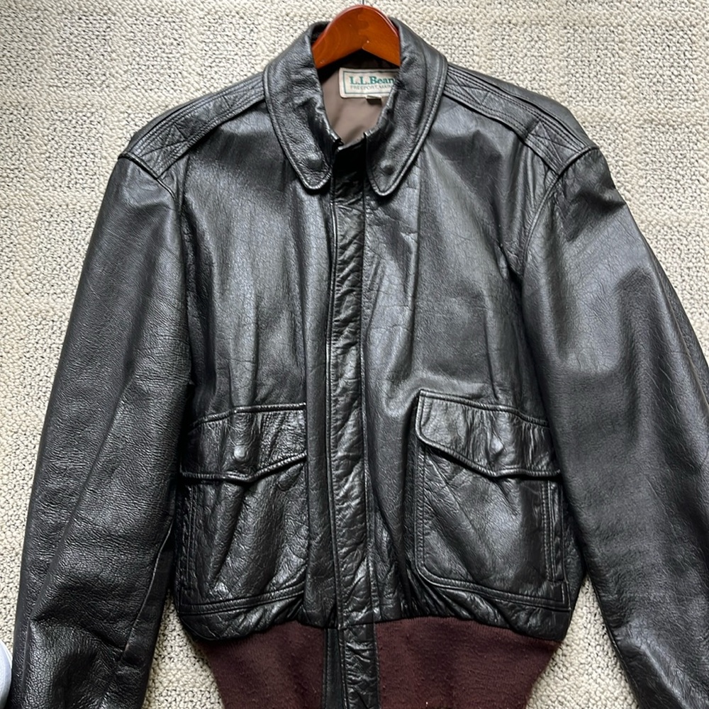 Vintage LL Bean leather jacket (imported goatskin)